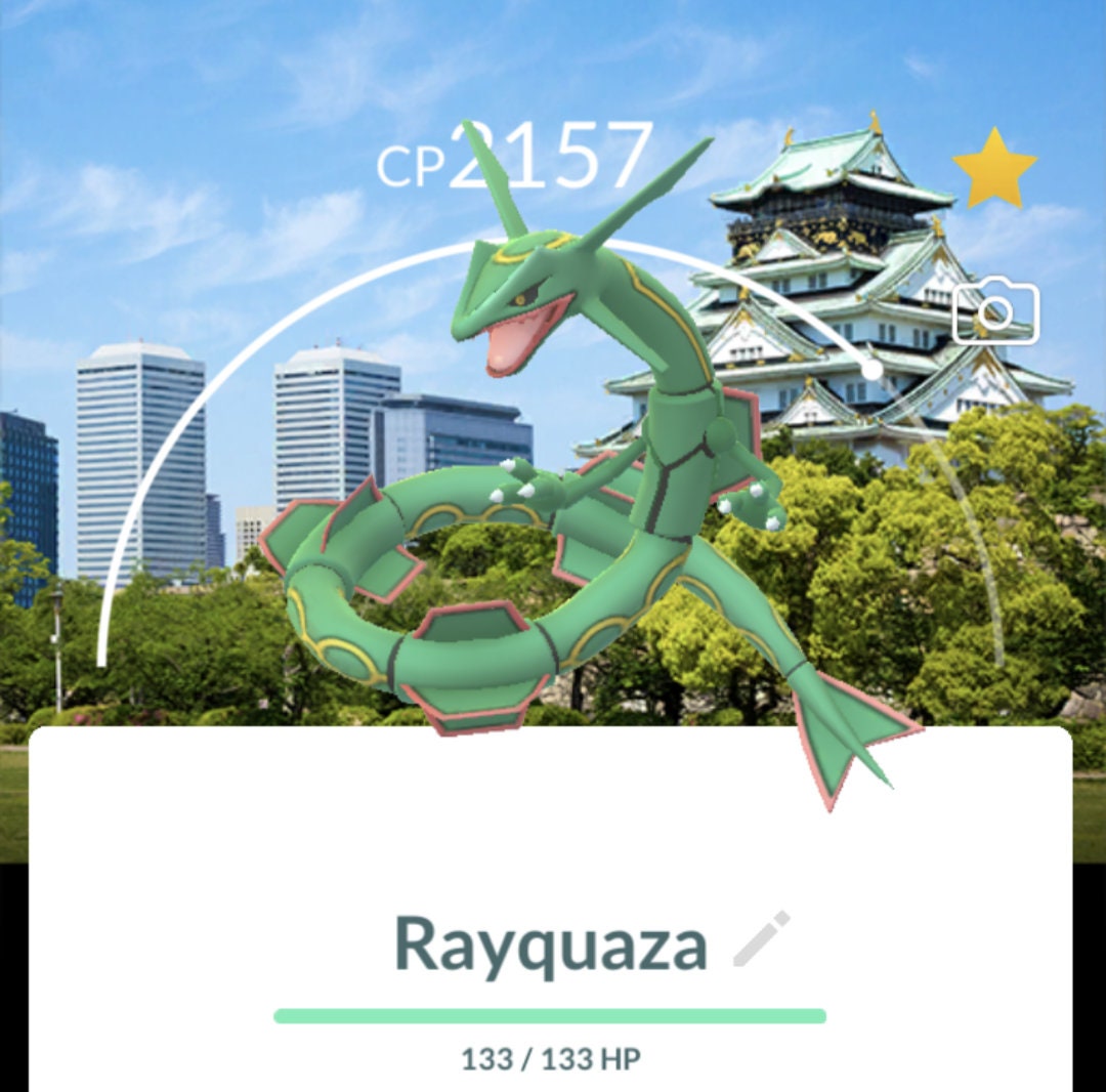 Can you trade Shiny Rayquaza with Go Fest 2023 location card in Pokemon GO?