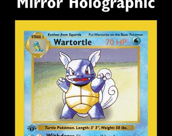 HOLO Proxy 1st Edition Shadowless Wartortle Mirror Holographic
