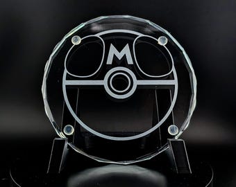 Pokemon Master Ball Crystal Glass Coaster