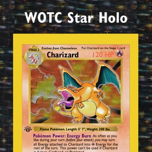 Proxy Charizard - 1st Edition Base Set - WOTC Style Holo / Holographic