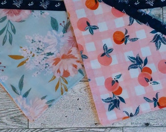 Reversible Dog Bandana | Floral & Gingham Dog Bandana | Cute Dog Gift (S–XL)