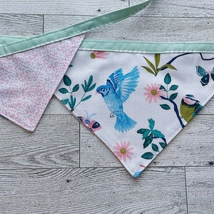 NEW! Double Sided Floral Pink Bandana~ Dog Bandana ~ Cat Bandana ~ Reversible Bandana