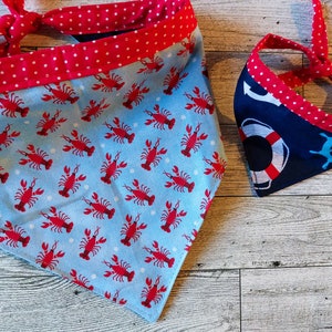 Doppelseitiges Sommer-Hundebandana - Wende-Hundebandana - Haustierbandana - Hunde Bandana - Strand Bandana - Hunde Bandana