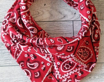 Red Rodeo Bandana ~ Paisley Bandana ~ Tie on Bandana ~ Rodeo Bandana ~ Dog Bandana ~ Cat Bandana ~ Dog Mom Gift ~ Personalized Gift ~ Gift