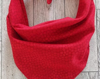 Blue or Red Dog Bandana | Tie-On Dog Bandana | Handmade Cotton Pet Accessory (S–XL)