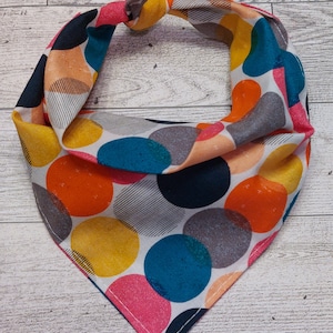 NEW! Polka Dots Dog Bandan ~ Cute Bandana ~ Cat Bandana ~ Colorful Rainbow Bandana~