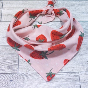 NEW! Stawberry Bandana ~ Dog Bandana ~ Cat Bandana ~ Tie on Bandana ~ Strawberry ~ Personalized