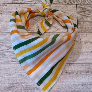 Fall Stripes Dog Bandana ~ Pet Bandana ~ Halloween Dog Bandana ~ Dog Bandana ~ Cat Bandana ~ Fall Bandana ~ Bandana ~ Pet Gift ~ Gift