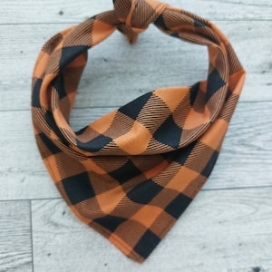 NEW! Autumn Plaid Halloween ~ Fall Dog Bandana ~ Cat Bandana~ Fall Autumn