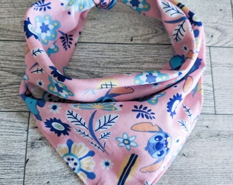 Pink Space Alien Dog Bandana | Handmade Galaxy Dog Bandana | Cosmic Dog Bandana | UFO Pet Bandana | Cute Cotton Dog Accessory (S–XL)