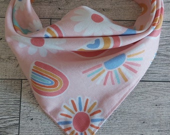 Preppy Pink Dog Bandana | Cute Pink Dog Bandana | Tie-On Dog Bandana (S–XL)