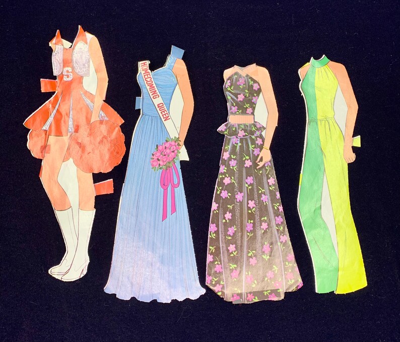 1980s Paper Dolls Starr, Tracy, Kelly, and Shawn Etsy