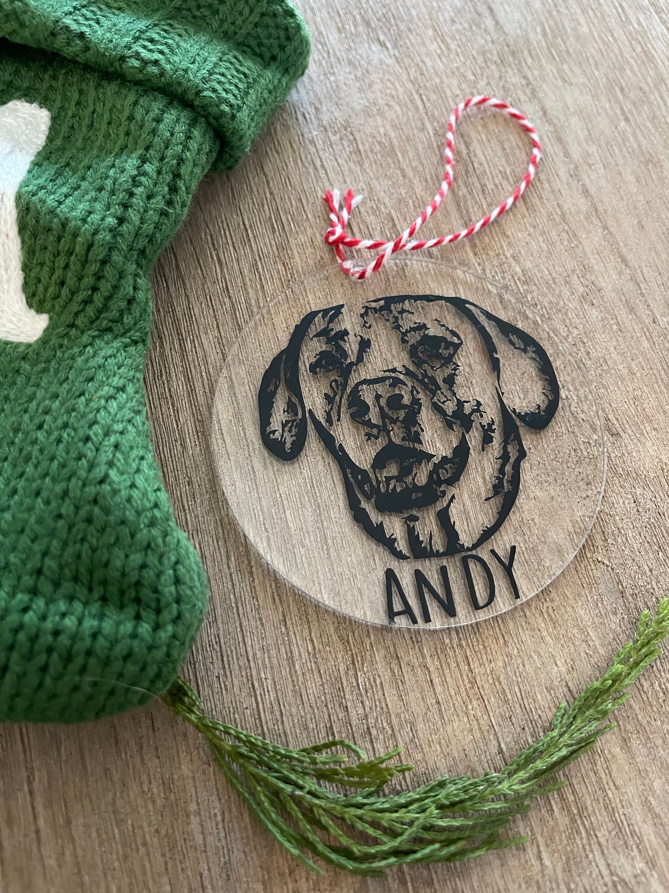 Custom Pet Portrait Ornament Custom Pet Gift Personalized Etsy