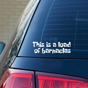 this is a load of barnacles decal, sponge car decal