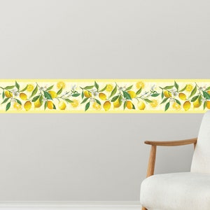 Peel And Stick Wallpaper Border - Removable Self-Adhesive Fruits Floral Decor, 4.2" X 16.4ft Roll