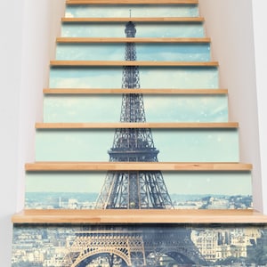 Single Image Stair Risers - Unique Decoration for Stairways. Printed on Peel & Stick Vinyl. Set of 12 Decals