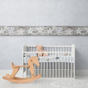 Selbstklebende Tapete Bordüre Abziehbild Abziehbild Abziehbild Stickbild Abziehbild Schlafzimmer Büro Spiel Wohnzimmer | Grau-Weiß