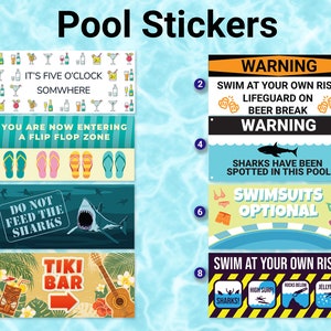 Pool / Patio Stickers - Textured Non Slip Heavy Duty Self Adhesive Vinyl Decal for indoor and outdoor floor