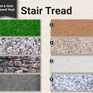 Non-Slip Stair Tread Peel and Stick heavy duty textured vinyl |