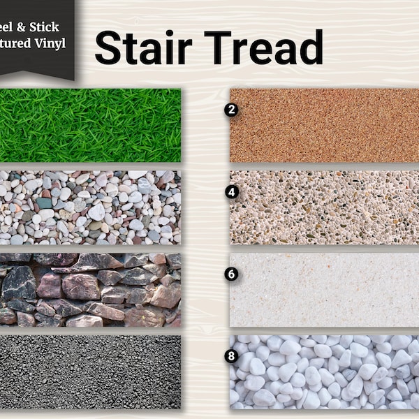 Non-Slip Stair Tread Peel and Stick heavy duty textured vinyl |