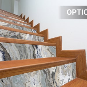Marble Stair Riser Accents - Peel and Stick