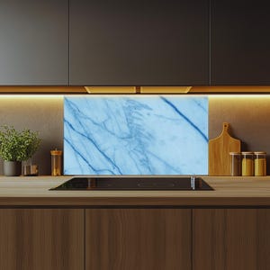 Glass Kitchen Backsplash Tiles Decal / Heat-Resistant Wall Art / Behind the Stove Protection / Waterproof & Easy to Clean / Custom Size