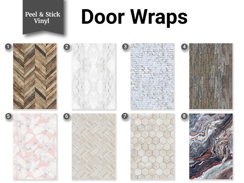Door Wrap Peel and Stick Vinyl Decals for Doors Closets Etsy