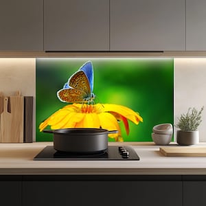 Glass Kitchen Backsplash Tiles Decal / Heat-Resistant Wall Art / Behind the Stove Protection / Waterproof & Easy to Clean / Custom Size