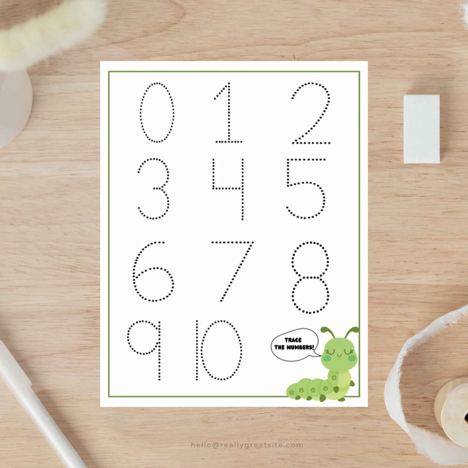 Trace the Numbers - Etsy