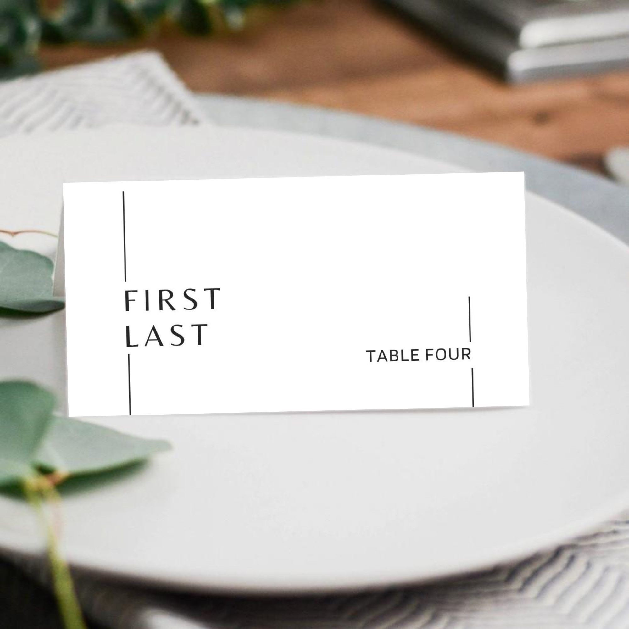 125 Printable &amp; Foldable Place Cards Fully Customizable Any Occasion ...