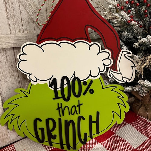 Grinch Please Door Hanger - Etsy