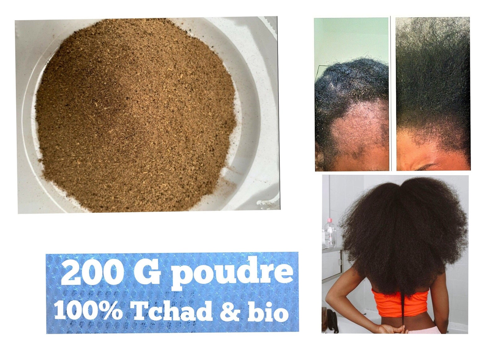 Poudre De Chébé Du Tchad 100% Naturelle – Pour Pousse Et Soin Des Cheveux – 50g