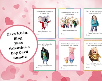 Sing Kids Valentine Cards | Kids Valentine's Day Cards | Valentine Cards | Digital Valentine | Digital Print