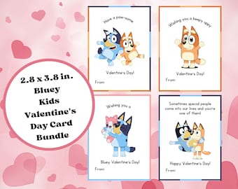 Bluey valentine cards