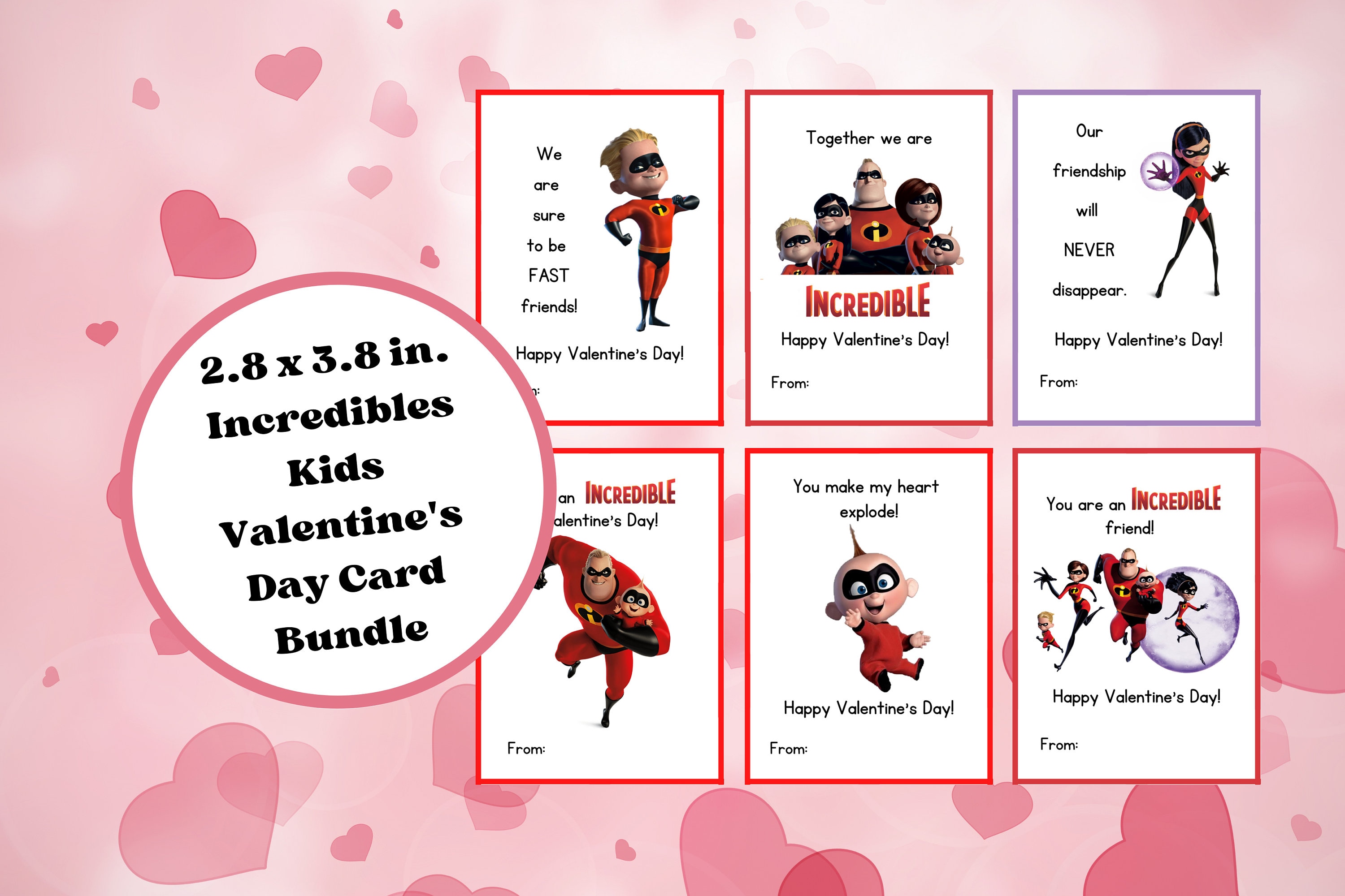 Free Printable Incredibles Valentine Cards
