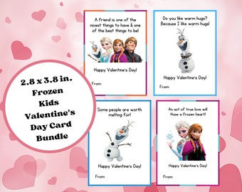 Frozen Kids Valentine Cards | Kids Valentine's Day Cards | Valentine Cards | Digital Valentine | Digital Print