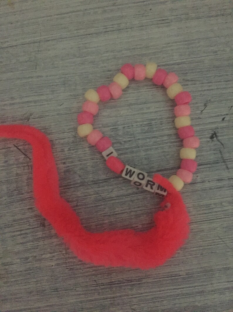 Valentines Day Themed Worm on a String Kandi Single Etsy