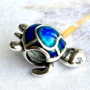 Sterling Silver Sea Turtle Charm - Pandora Compatible Ocean Jewelry