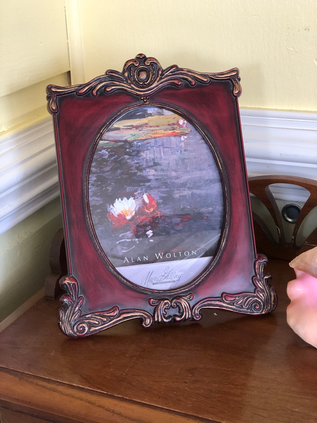 Vintage 8X10 Dark Red and Gold Tone Ornate Plastic Frames Etsy