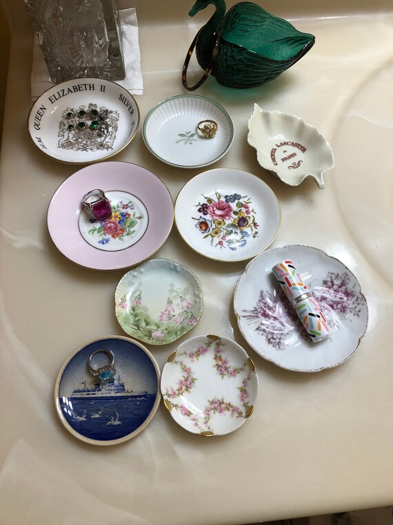 Antique Vintage Porcelain Bone China Jewelry Dish Ring Holder Etsy