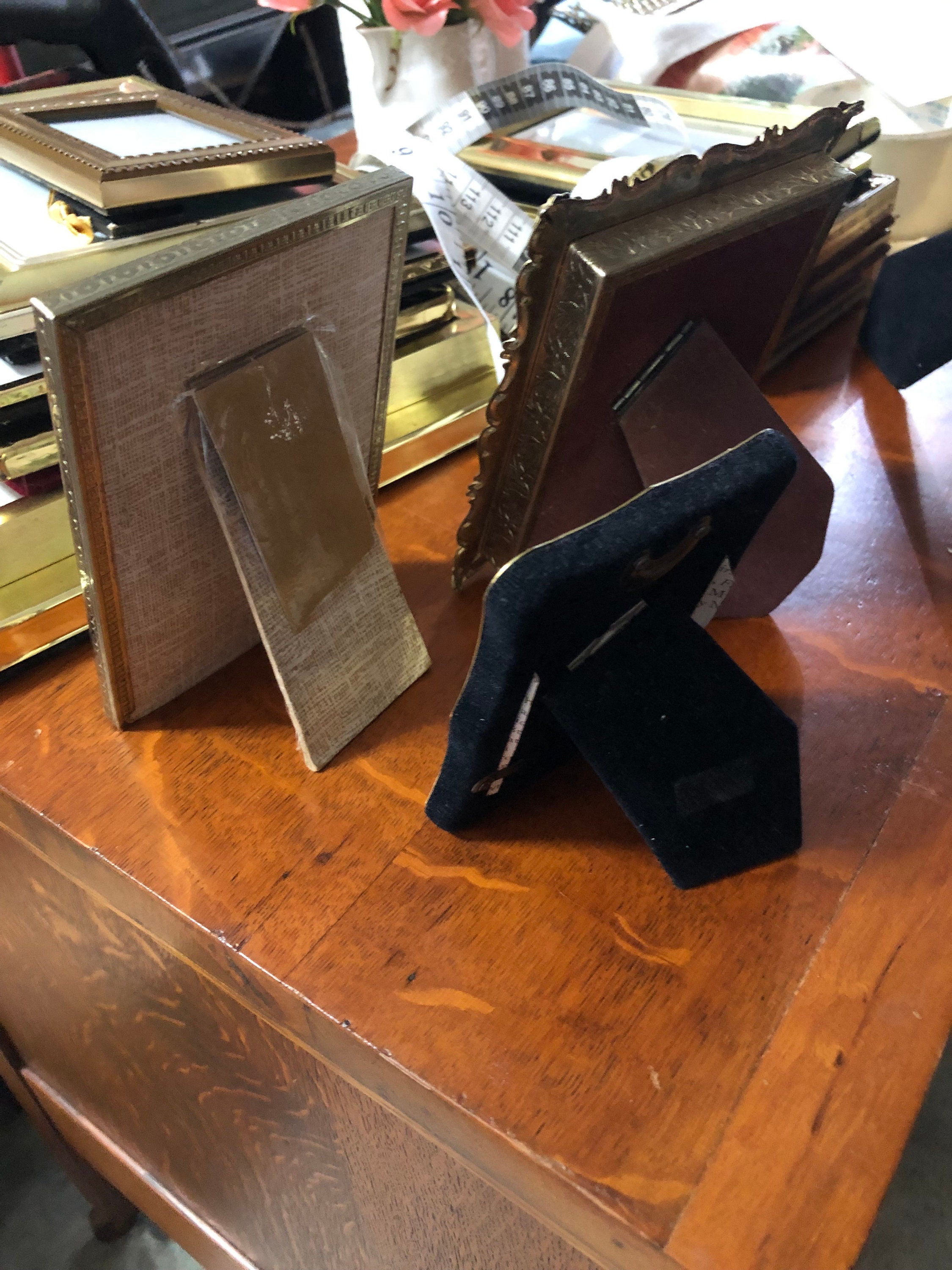 Set of 3 Vintage Antique Metal Frames Small Size 3.5X3 Etsy