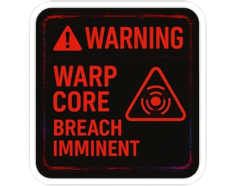 Warp Core Breach Kiss-Cut Stickers: Sci-Fi Laptop Decals