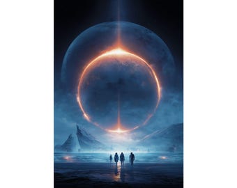 Sci-Fi Vertical Poster: Galactic Matte Print, Modern Home Decor