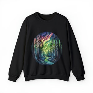 Mesmerizing Aurora Borealis Sweatshirt - Cozy Northern Lights Inspired Apparel