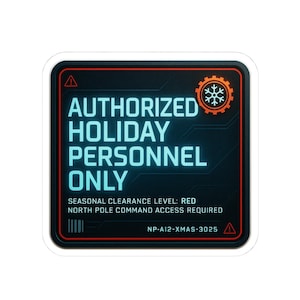 Festive Holiday Personnel Sticker: Christmas Laptop Decor