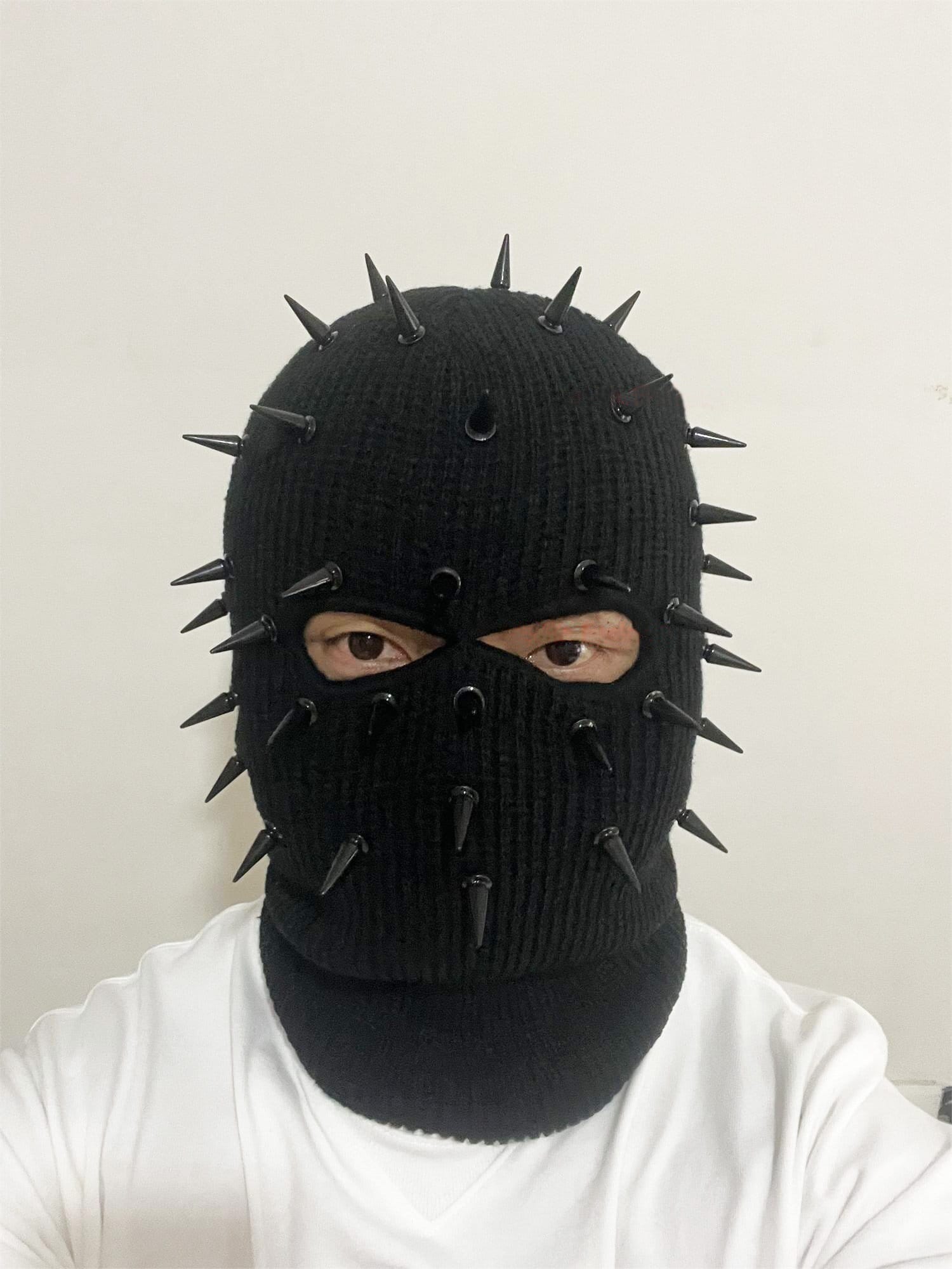 Spike Ski Mask Hip Hop Metal Style Balaclava Ski Mask With Metal  Accessories 2-hole Mask Punk Style Balaclava 