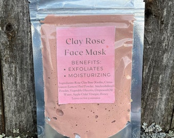 Clay Rose Face Mask
