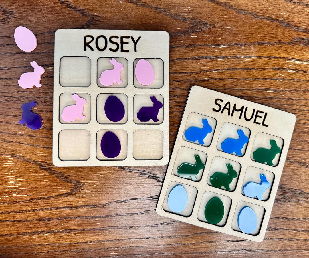 Easter Tic Tac Toe Board, Mini Games, Easter Basket Stuffers, Kids Game ...