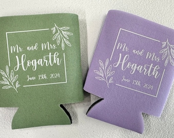 Custom Wedding Koozies: Personalized Can Coolers, Wedding Favors