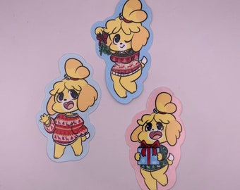 Isabelle Christmas Special Vinyl Stickers - Laptop Decals